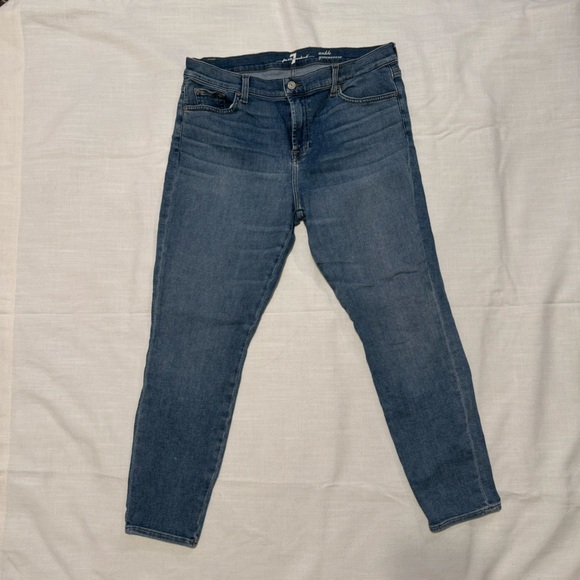 7 for all mankind, Gwenevere jeans, seven denim blue size 32 - Picture 1 of 4